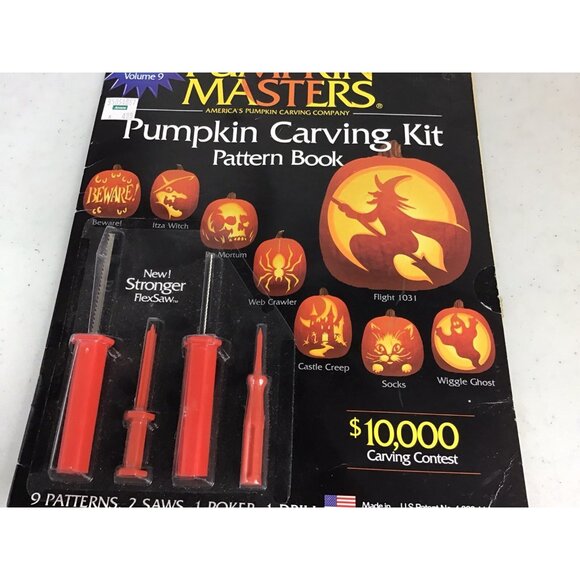 Pumpkin Carving Kit & Book Several Designs Vintage - Picture 2 of 5